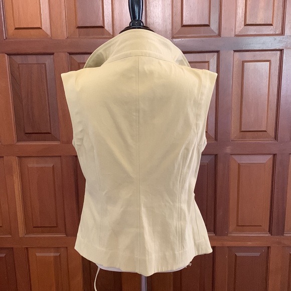 European designer Rene Lezard khaki zip up vest.  50% cotton, 50% modal. Size S - Picture 4 of 9